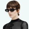 Trend Clear Gray Cat Eye Oval Sunglasses  Women Brand Design Rivets Sun Glasses Cateye Frame Men Shades Eyewear Female Uv400