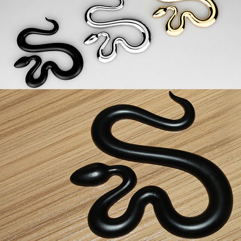 1Pc 3D Metal Snake Car Side Fender Rear Trunk Emblem Badge Sticker Decals for JEEP Wrangler,Car decorations