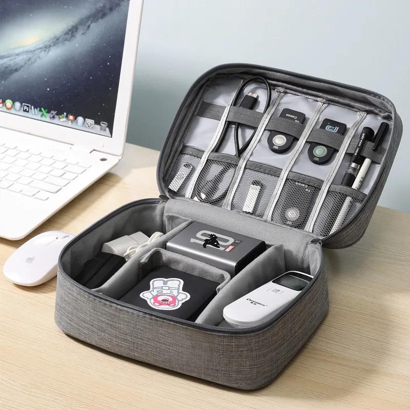 Charger Accessory Bag Multi-Layer Travel Electronic Digital Storgage Bag Multi-Function Earphone Data Cable Power Hard Disk Prot