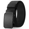 SENDEFN Nylon Steplessly No for and Outdoor Activities Men's Auto-Lock Belt, Adjustable, 3.8cm, Holes, Hiking, Work, Sports, Golf,