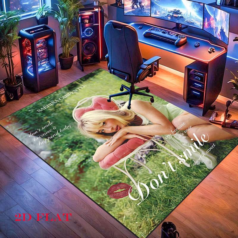 Sabrina Carpenter Glow Carpet Rug for Living Room Bedroom Home Sofa Decoration,Kids play Nonslip Floor Mat