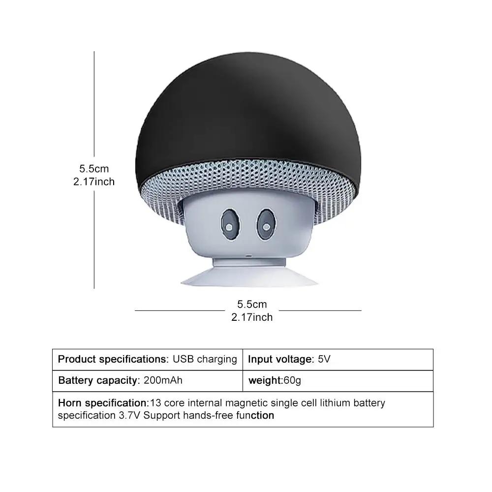 High Quality Wireless Bluetooth Speaker 30ft Wireless Range Subwoofer With Suction CupSuitable for Cycling Picnic Outdoor