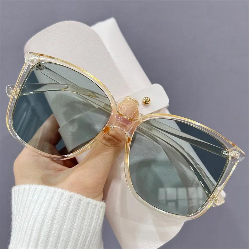 New Oversized Square Sunglasses Women Fashion Vintage Big Frame Sun Glasses Men Driving Goggles Shades UV400 Korean Style