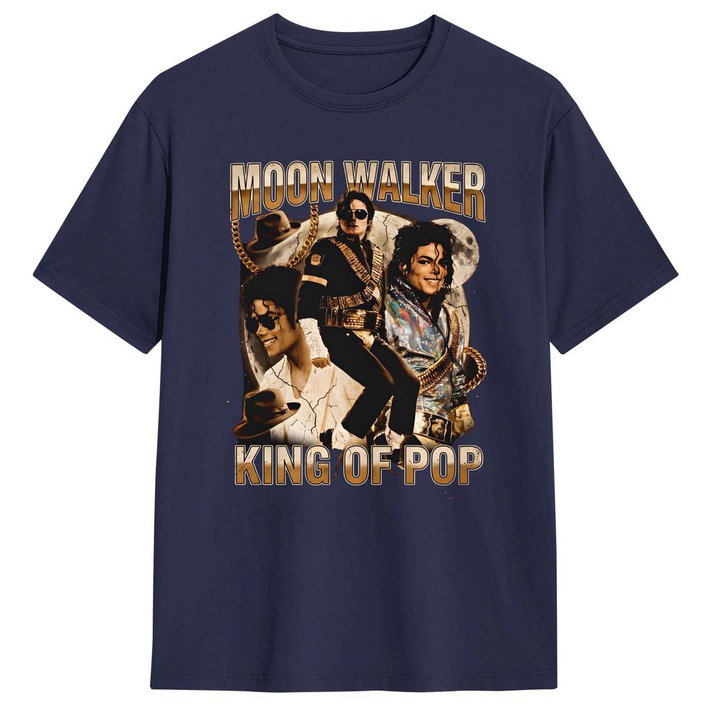 MMichael JJackson King Of Pop Cotton T Shirt For Unisexs Beach Vintage TShirts Fashion Tee Shirt Plus Size Pattern Tops