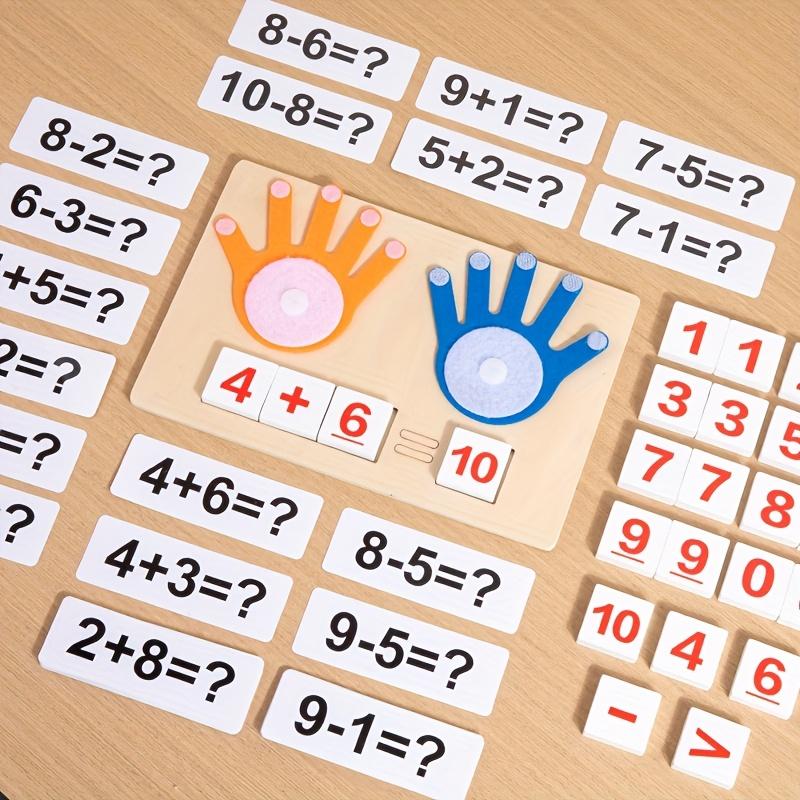 Wooden Finger Counting Board Interactive Math Toy For Toddlers Sensory Number Recognition Fine Motor Skills Arithmetic