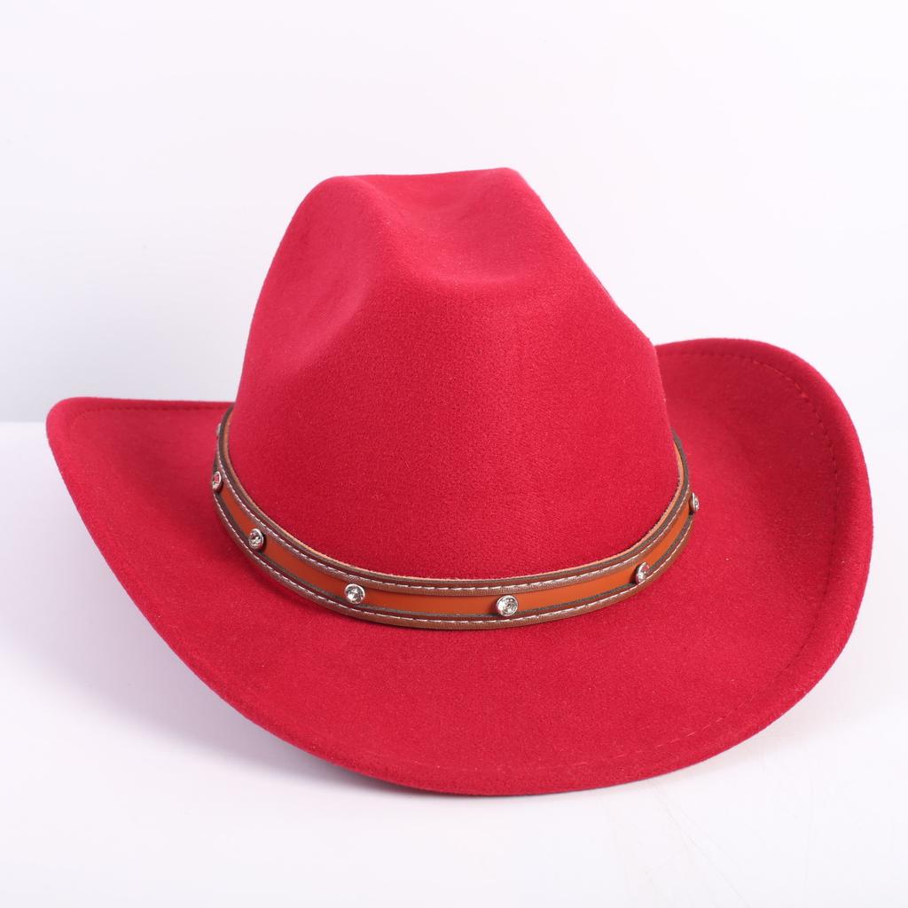 Popolare cappello da cowboy a tesa singola stile OL moda europea e americana cappello a cilindro di alta gamma per uomo e donna cappello jazz cappello di feltro