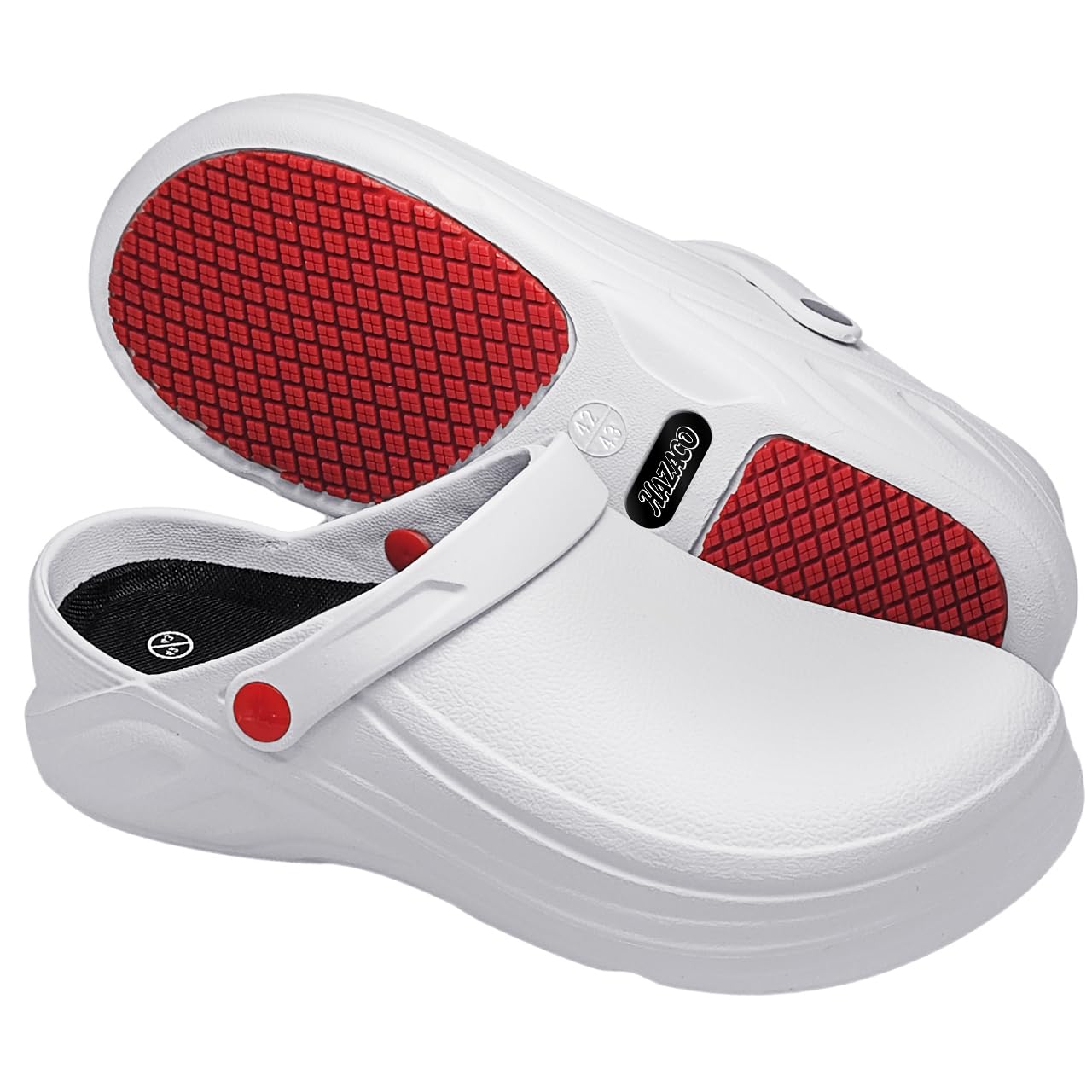 

Hazako Кухонная Рабочая Безопасность и Размеры и Мужская Обувь XXL, Обувь, Маслостойкая, Водонепроницаемая, Нескользящая, 26.0см 25.5см, Белый, (42-43) белый