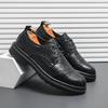 Mode Frühling Neu Herren Handgriffmuster Schnürschuhe Business Casual Lederschuhe Modemarke Bequem Atmungsaktiv Schwarze Oxford Schuhe