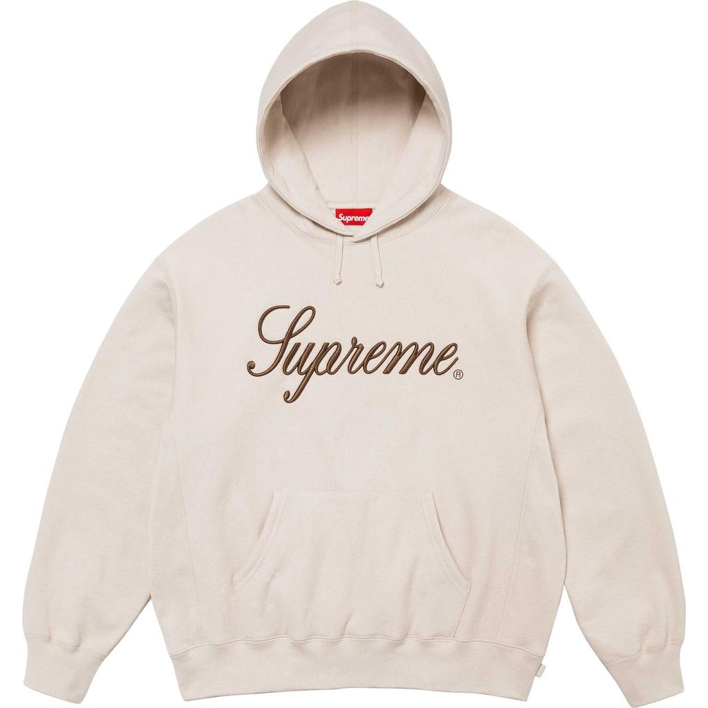 Supreme FW24 WEEK1 Embroidered Script Hooded Sweatshirt Logo Unisex SUP-FW24-010