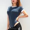 Fashion Casual Short Sleeve Women Skinny Bodysuit New O Neck Street Wear Simple Slim T-shirt 2024 Women's Summer Playsuit Simple Clothes 2464