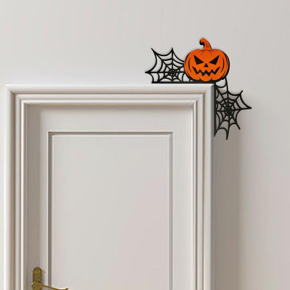Halloween Türwinkel-Schild Ornament Kreatives Türwinkel-Schild Festival-Thema Holz Neuheit für Wohnzimmer Schlafzimmer
