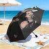1pc Musician Ayliva Umbrella Portable Folding Umbrella Iron Frame Hole Bone Structure Outdoor Home Umbrella