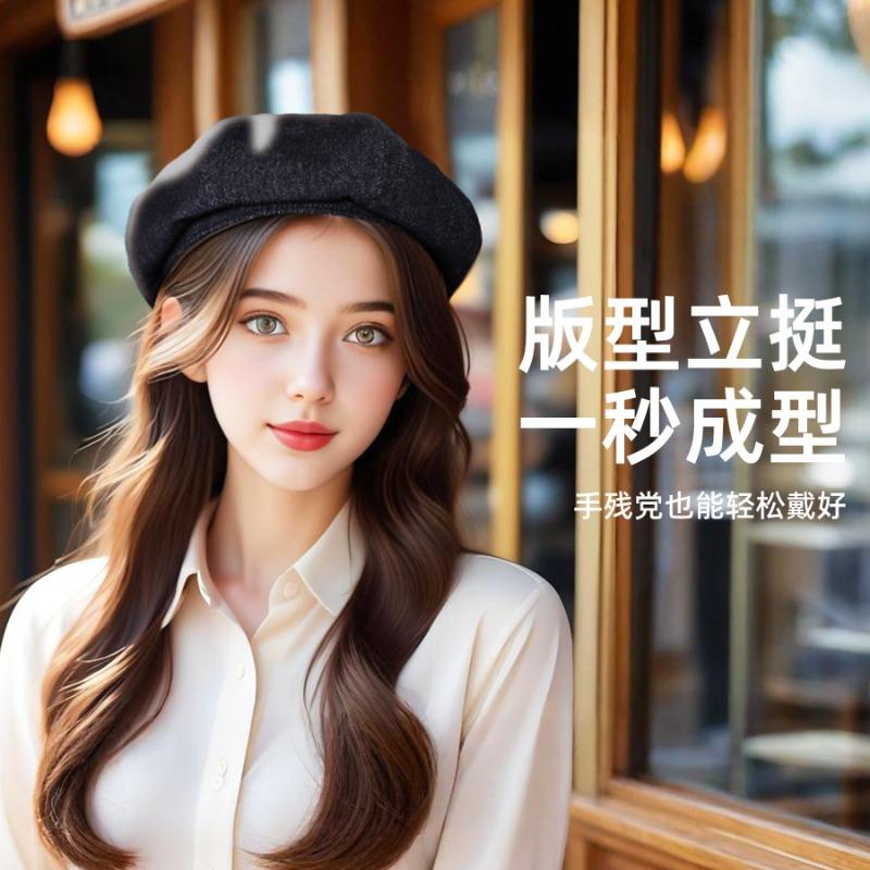 Retro Literary and Artistic Versatile Octagonal Hat Men's Thin British Newsboy Hat Beret Painter Hat Trendy Hat