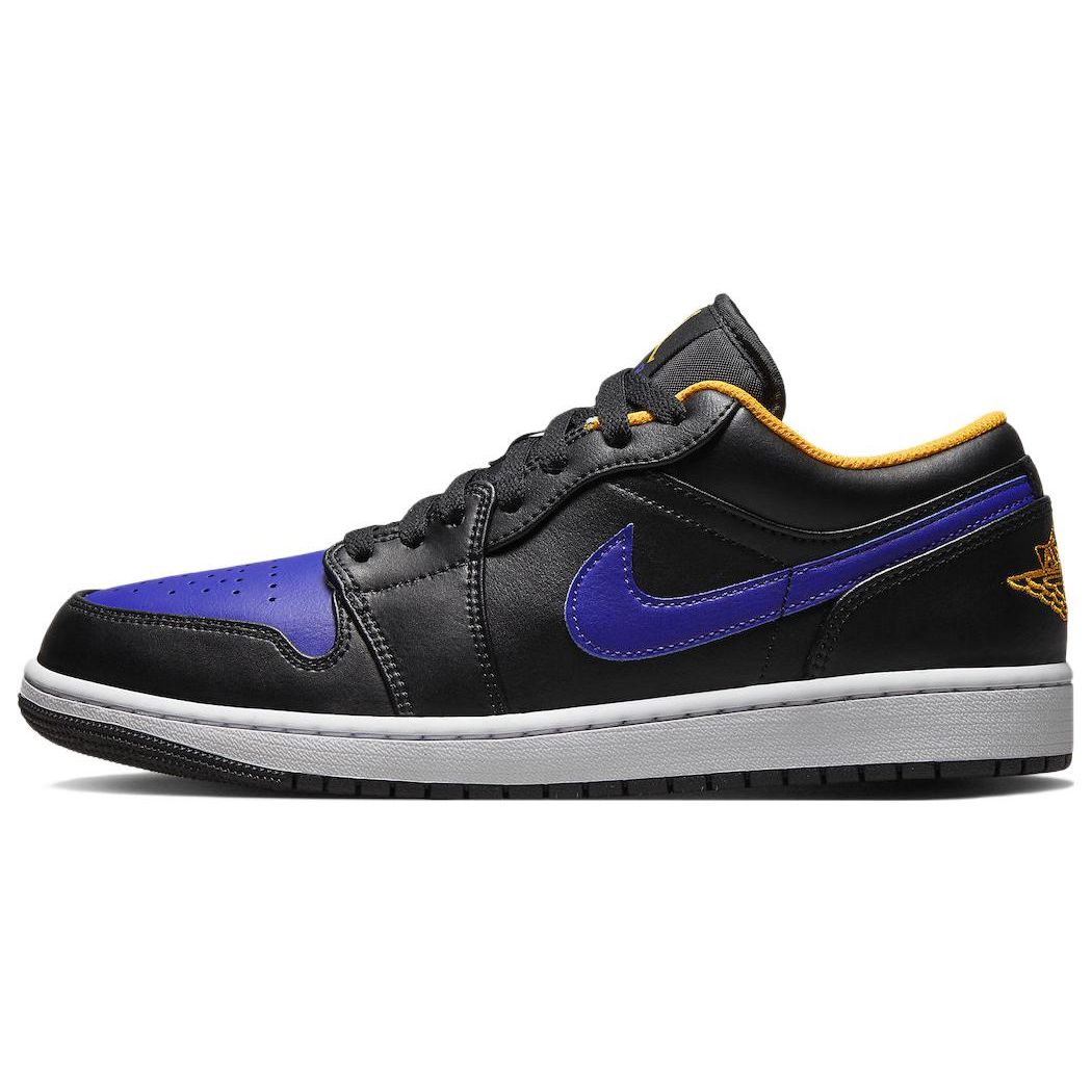 

Мужские кроссовки Air Jordan 1 Low Lakers Черные Dark-Concord Taxi 553558-075 42