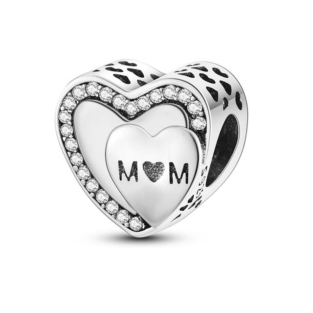 Charms Pendenti in Argento 925 Adatti per Braccialetti Fai da Te Terra Cuore Albero Stella Famiglia Fatima per Collane Pendenti