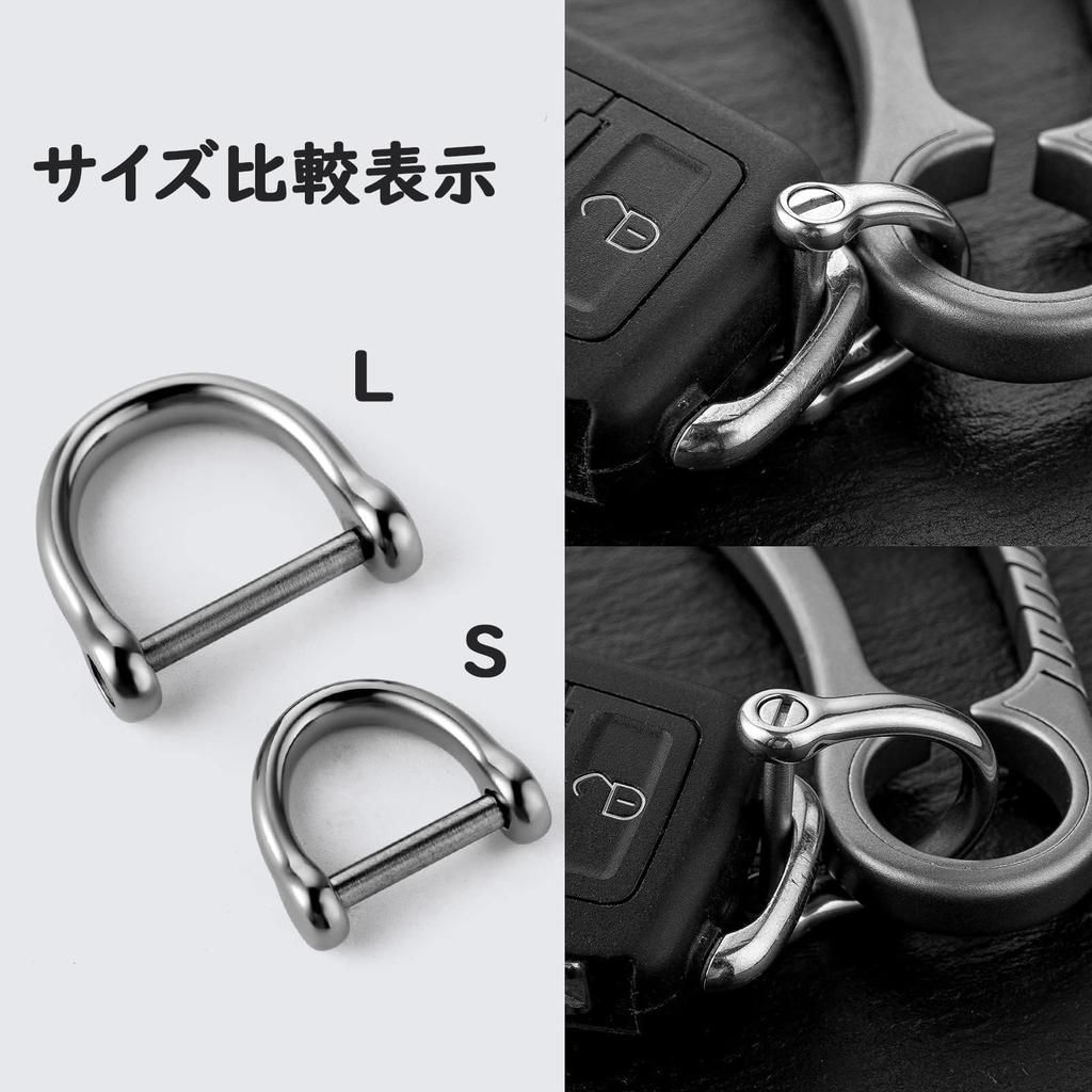 Stainless for Car Smart Motorcycle with Screwdriver Finish Screw Rod [TISUR] D-Ring Keychain, Small, Screw-Type, Steel, Keyring, Key, Keychain,