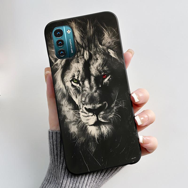 For Nokia G21 G11 Plus Case Cute Love Rabbit Cartoon Black TPU Silicone Soft Cover For NokiaG21 G 11 G11Plus Bumper Phone Case