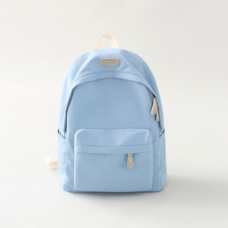 Schoolbag Korean Waterproof Backpack Female High School College Student Junior High School Student Schoolbag Korean Version Ins Simple Versatile