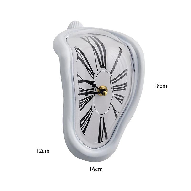 2026 New Novel Surreal Melting Distorted Wall Clocks Surrealist Salvador Dali Style Wall Watch Decoration Gift Home Garden