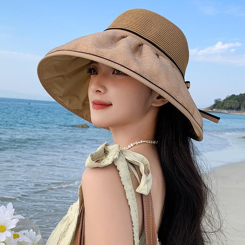 Summer Hat Women's Spring and Autumn Sunshade Sunscreen Hat Bucket Hat UV Protection Temperament Advanced Sense of Moisture