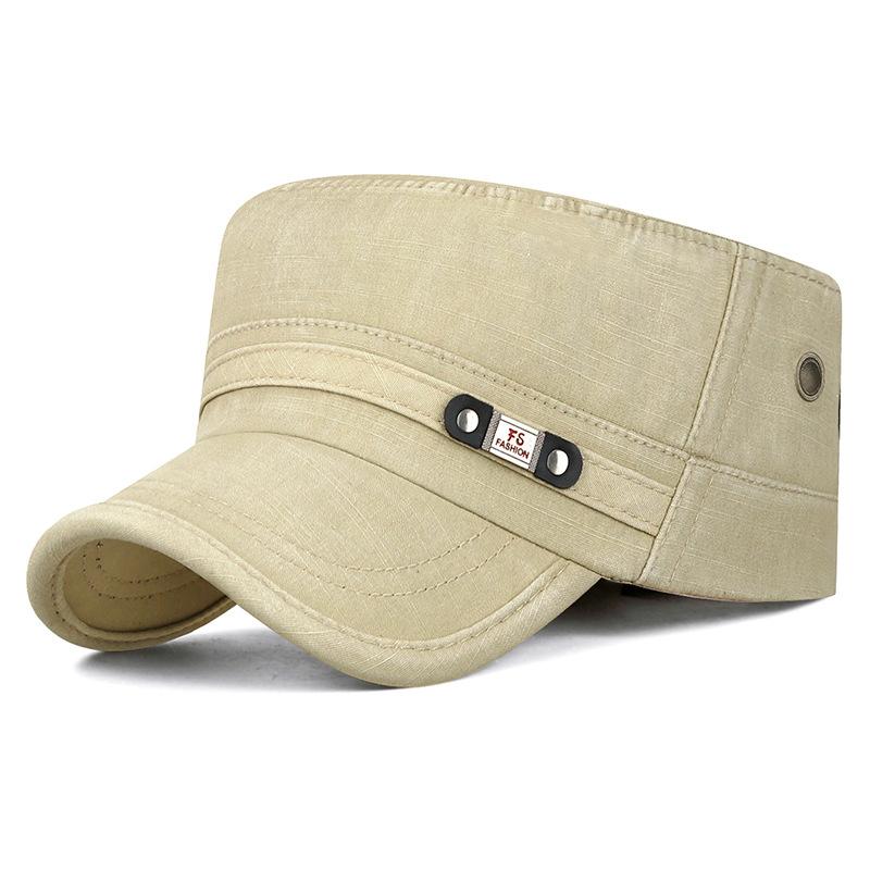 NORTHWOOD Retro Sun Shade Flat Top Hat for Men Women Outdoor Solid Color Washed Cotton Flat Top Cap Breathable Duck Hat