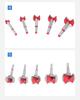 Adjustable Hinge Boring Bit Set 15-35mm - Carbide Tipped Flat Wing Drill for Cabinet Doors with Depth Stop & Guide Bushings