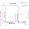 VidaXL Armoire de salle de bain noir 65x33x60 cm bois d'ingénierie 831613