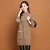 Half Turtleneck Solid-color Knitted Sweater for Women Thickened Sweater Loose Mid-length Pullover Autumn and Winter