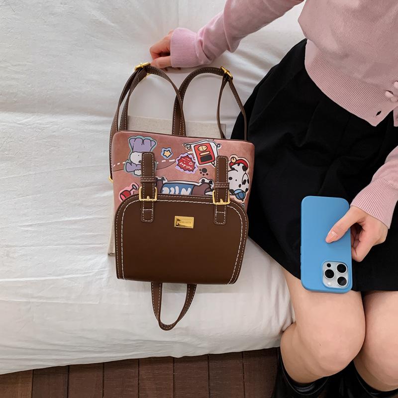 Schoolbag1011 New Versatile Large Capacity Backpack College Student Commuter School Bag Korean Vintage Backpack Female