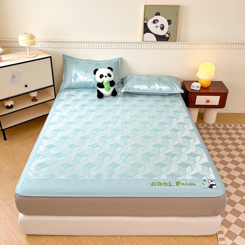 Grace Cartoon Embroidered Textured Summer Fitted Cooling Mat Set