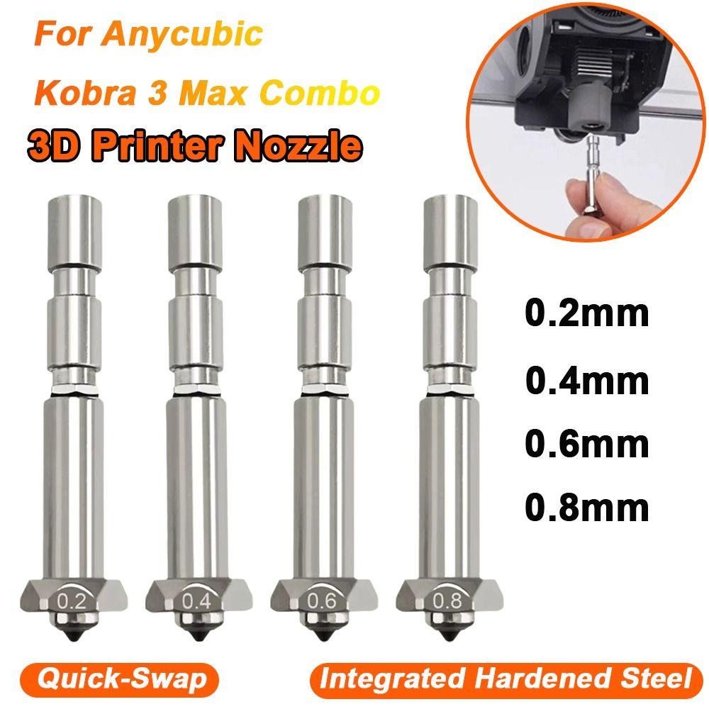 Integrated 3D Printing Nozzle Quick-Swap 3D Printing Parts for Anycubic Kobra 3 Max Combo