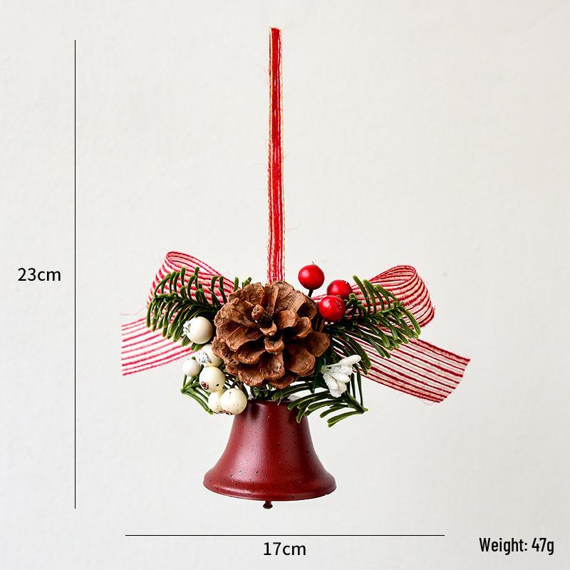 NUCHI Christmas Bell Ornaments - Metal Horn Pendant for Tree Decoration