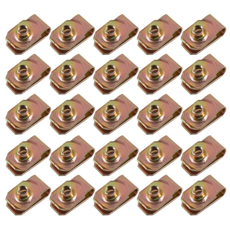 Metal Nut U-Style Mounting Clip with Thread M8-M6-M5-M4 Reed-Nuts for Car Motorcycle Clip-On- Nut U-Type Fasteners Nut