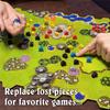 14Pcs Wooden Humanoid Meeples Pawn Chess Pieces 14 Colors Standard Size 16Mm For Meeple Carcassonne Board Game Accessories
