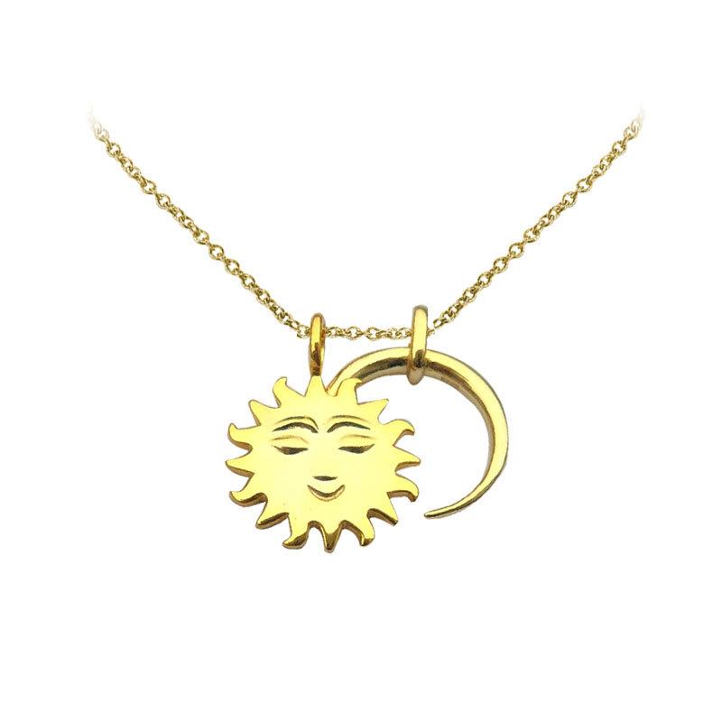 Naszyjnik Damski Wiatr Księżyc Naszyjnik Damski Wisiorek Słońce Łańcuszek na Obrożę Szyję Sukienka Dziewczyna Moda Retro