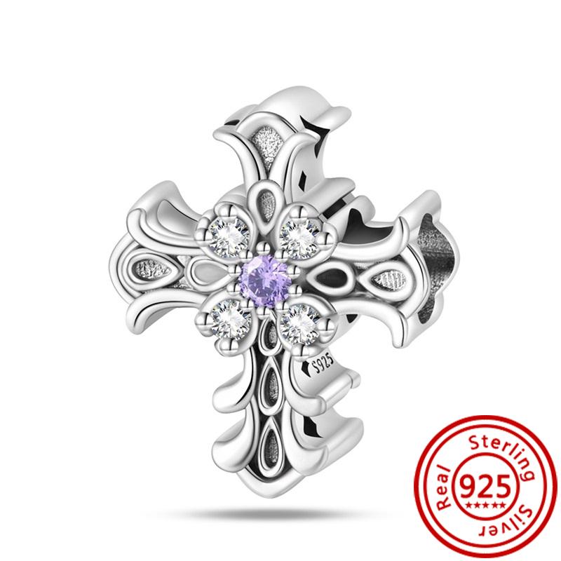 925 Sterling copper Infinite Symbol Love Heart Cross Forever Family Fine Beads Fit Original Pantaro Charms Bracelet DIY Zircon