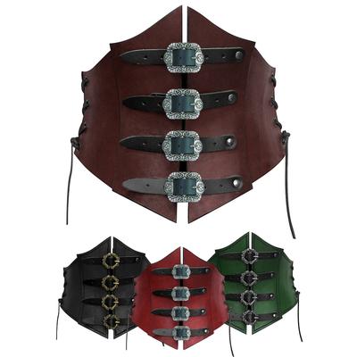 Cosplay Středověký pasový pásek pro ženy Vintage rytířský kostým Široký korzetový pasový pásek Scénický kostým Pasový pás