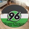 Hannover 96 Custom Name Round Area Rug,Carpet Rug for Living Room Bedroom Sofa Playroom Decor,Non-slip Floor Mat