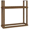 Support à bûches - Marron miel - Bois de pin - 110x35x108,5 cm - Montage facile - Rectangulaire