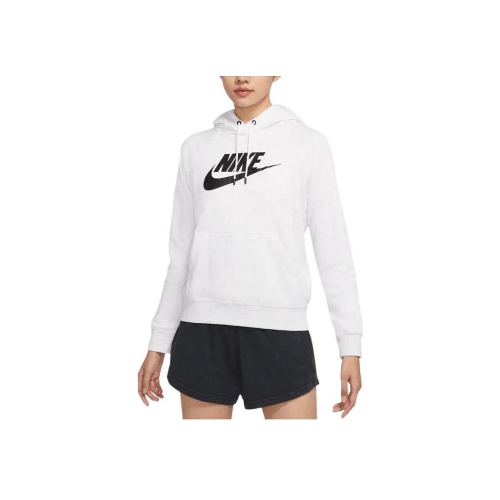 Nike Sports Lifestyle Series Thin Fleece Warm Knitted Hooded Long Sleeve Sweatshirt Women Sweatshirt Phantom-Grey White BV4127-072