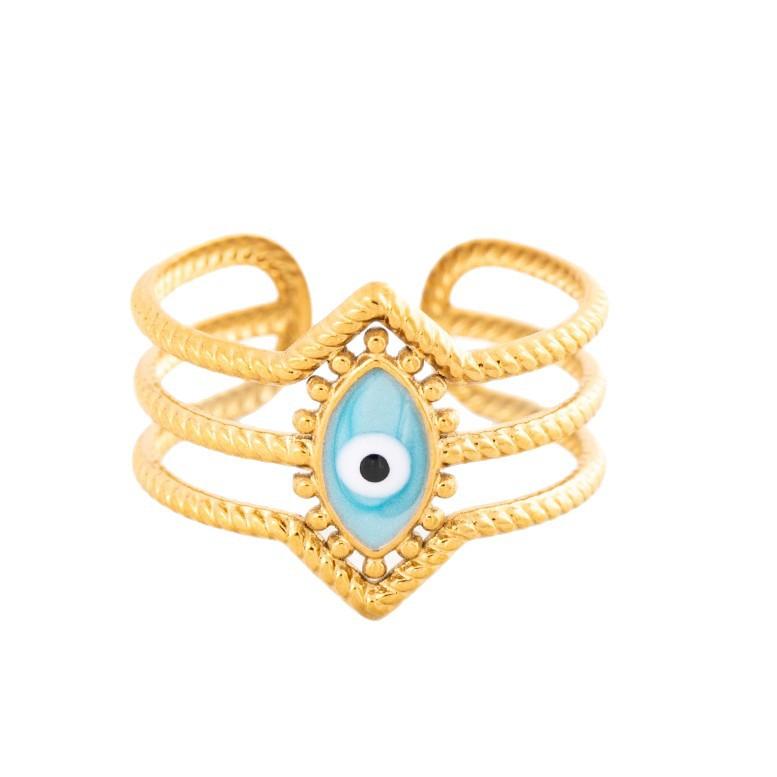 Stainless Steel Ring - Demon Eye Open Mouthed Ring for Index Finger - Exaggerated Ring