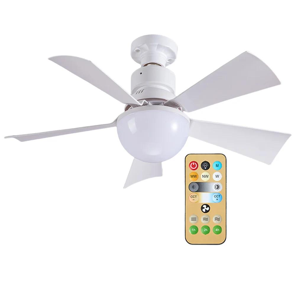 52CM/42CM Modern Ceiling Fan with LED Light Remote Control Silent Ceiling Fan for Kitchen Bedroom Basement Dining Living Room
