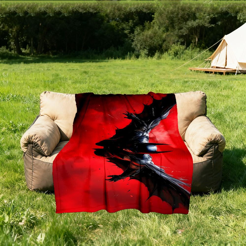 1pc BATMAN Outdoor Blanket - Throw Blanket, Soft , Flannel Blankets, Living Room, Travel, Camping c1209025