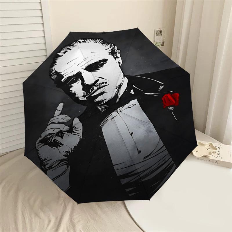 

1PC Gangster Rose Umbrella-8-Rib Reinforced, Automatic Open, Lightweight & Durable, Cute Fashion Accessory for Outdoor-P106