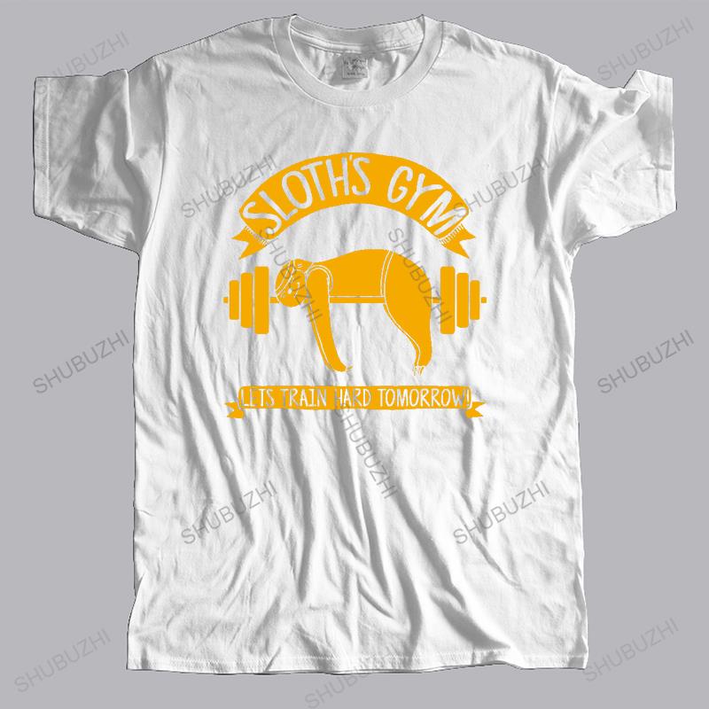 

Uomini tshirt premio personalizzato manica corta in cotone Brand Clothing camicette maschio bradipi palestra vestiti adolescenti S