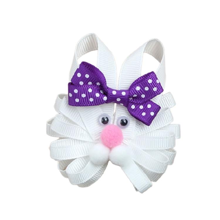 Lovely Hair Barrette Easter Festival Bunnies/Chick Hair Clip with Bowknot For Little Girl and Adult Holiday Theme Headwear