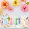 5Pcs Easter Honeycomb Decoration Easter Bunny 3D Paper Honeycomb Party Decorations DIY Table Centerpieces Ornament Party Hanging