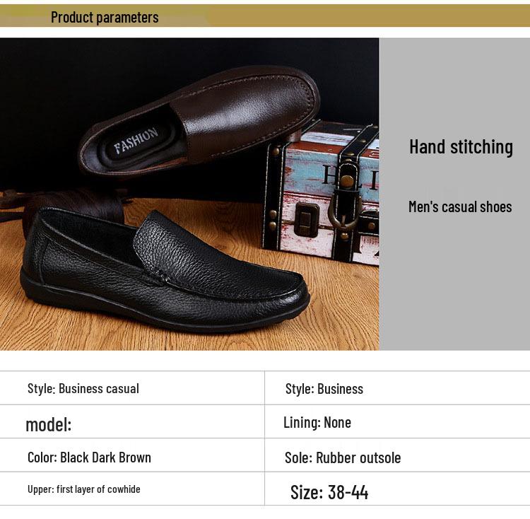 Men's Large Size Leather Loafers - Formal & Casual Versatile Moccasins