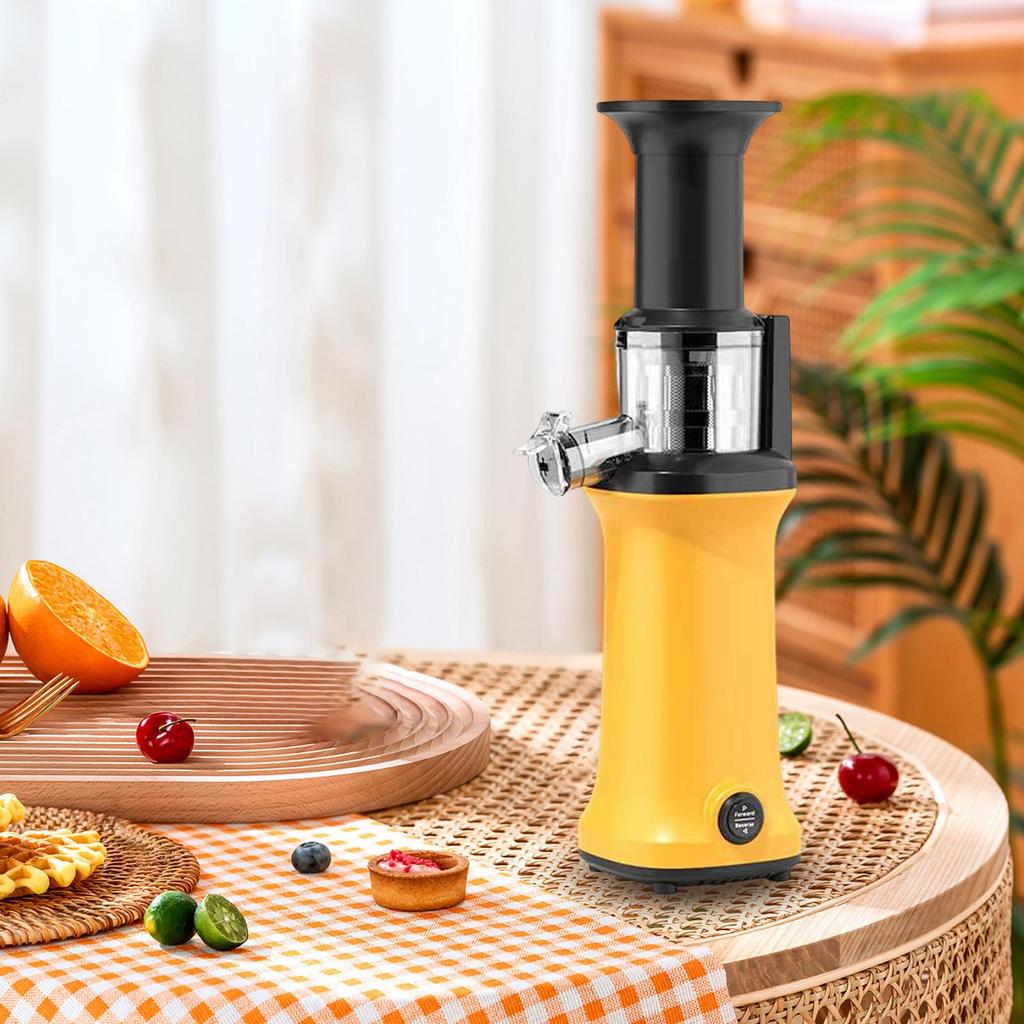 Slow Masticating Juicer Easy to Clean Large feed Slot for Sport Travel Orange