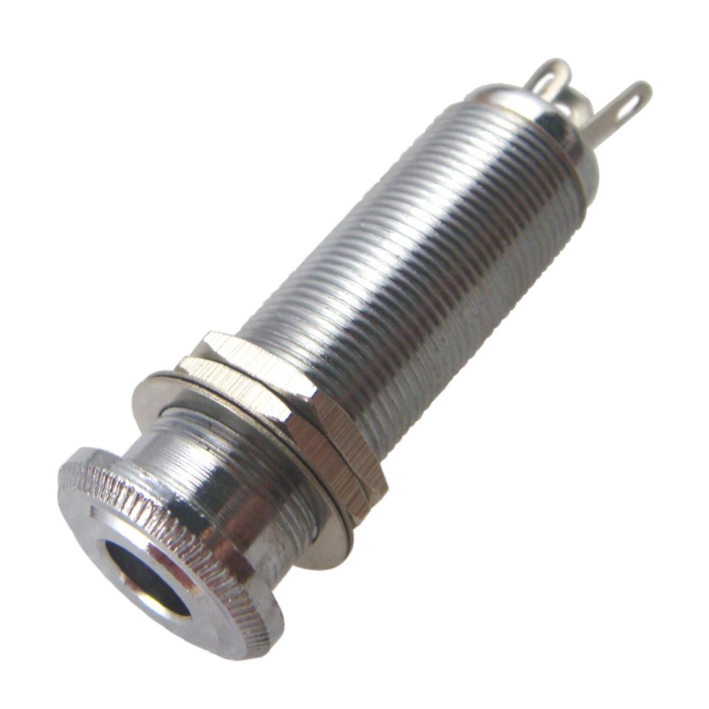 Tooyful 1/4" 6.35mm Mosiężny Gwintowany Cylinder Jack Gniazdo Wyjścia Wejścia do Części Przetworników Gitary Basowej